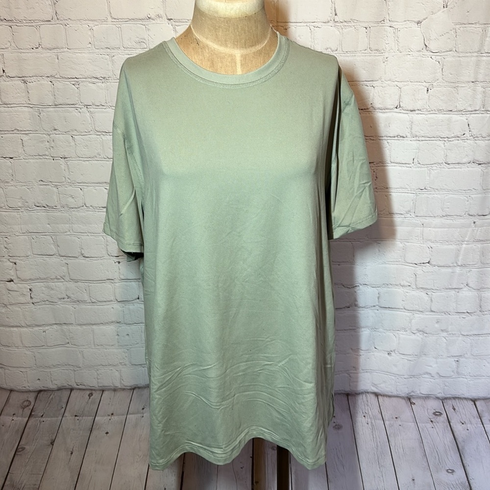 All In Motion Mens XL Sage Green Performance Short Sleeve Running T-Shirt